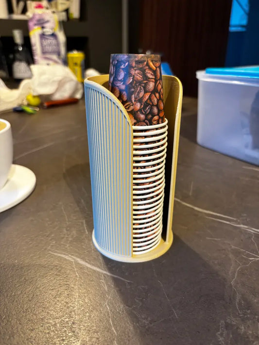 Dispensador de vasos, vista de detalle