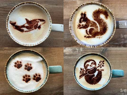 Set de stencils para arte latte