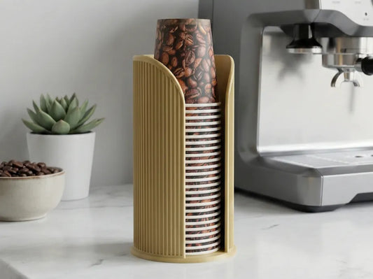 Dispensador de vasos acanalado