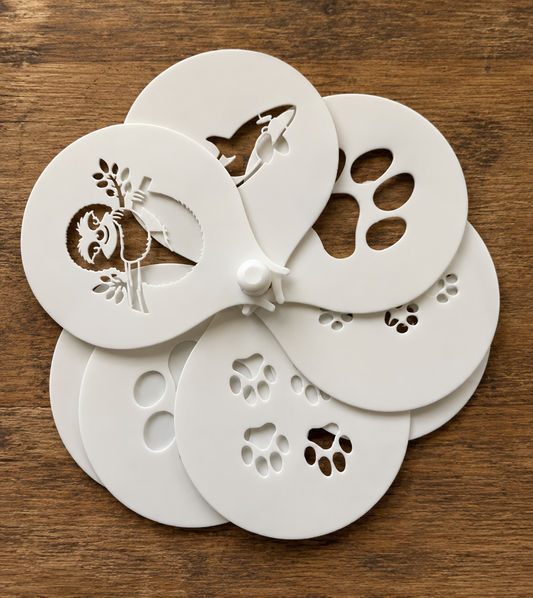 Set de Stencils para Arte Latte